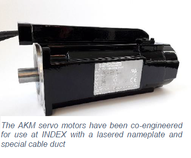 AKM servo motors co-engineered for INDEX